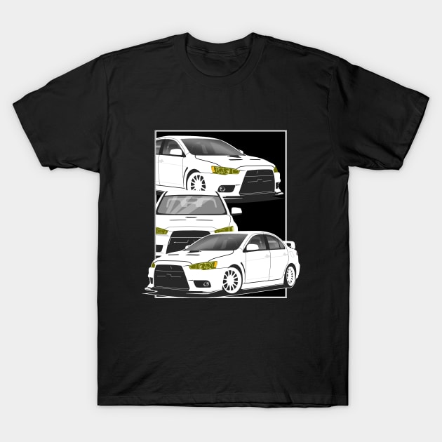 Mitsubishi Lancer Evolution X Fragment T-Shirt by Rebellion Store